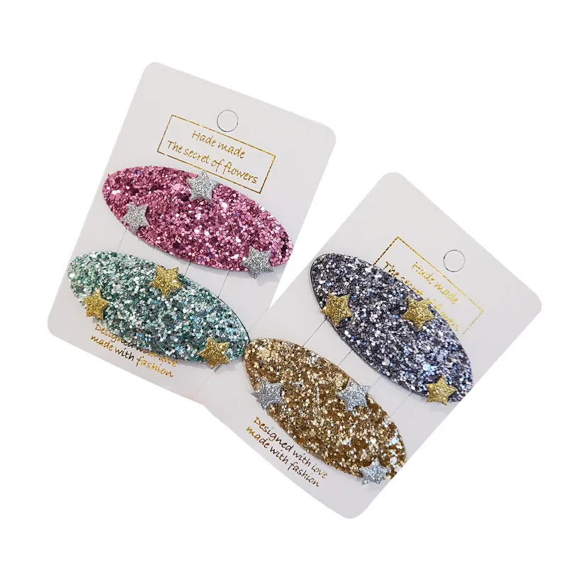 2 шт. детские заколки для волос с блестками | Детская одежда и обувь