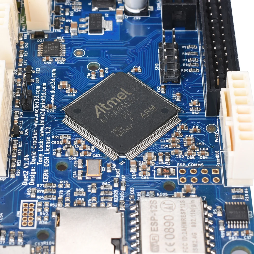 Запчасти для 3d принтера Duet 2 Wifi V1.04 плата управления клонированная Duetwifi 32 бит совместимая панель сенсорный экран 3d принтер CNC SKR V1.3