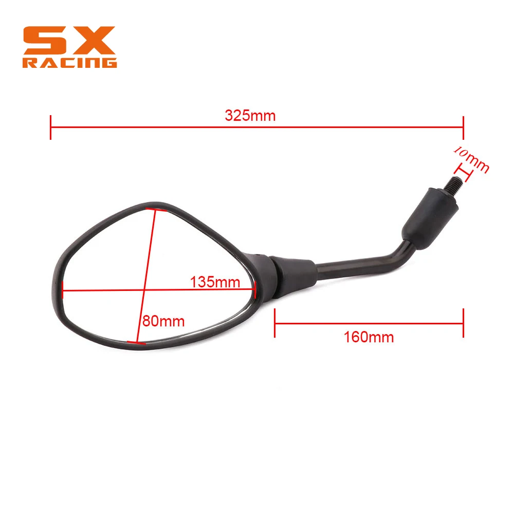 

Motorbike Black Plastic Rearview Side Rear View Mirrors For BMW 650