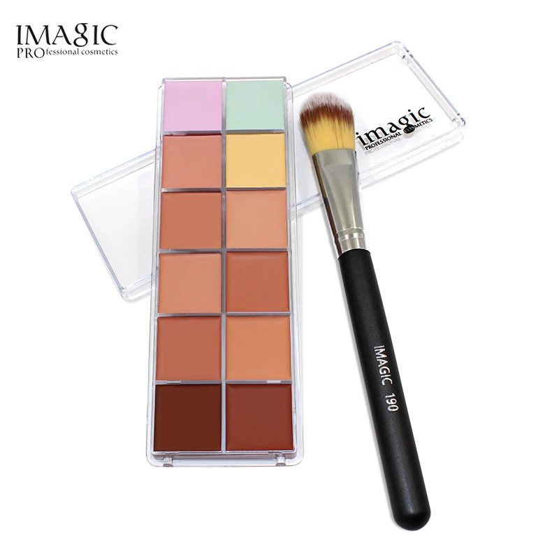 IMAGIC консилер палитра 12 цветов Красота контур макияж Cometic крем для лица консилер палитра и кисть макияж комплект