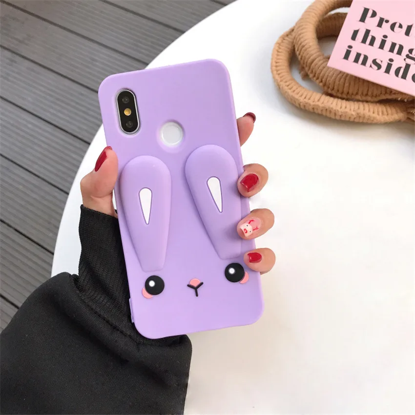 Милый мультяшный чехол для телефона Xiaomi Redmi Note 7 s мягкий силиконовый на заднюю