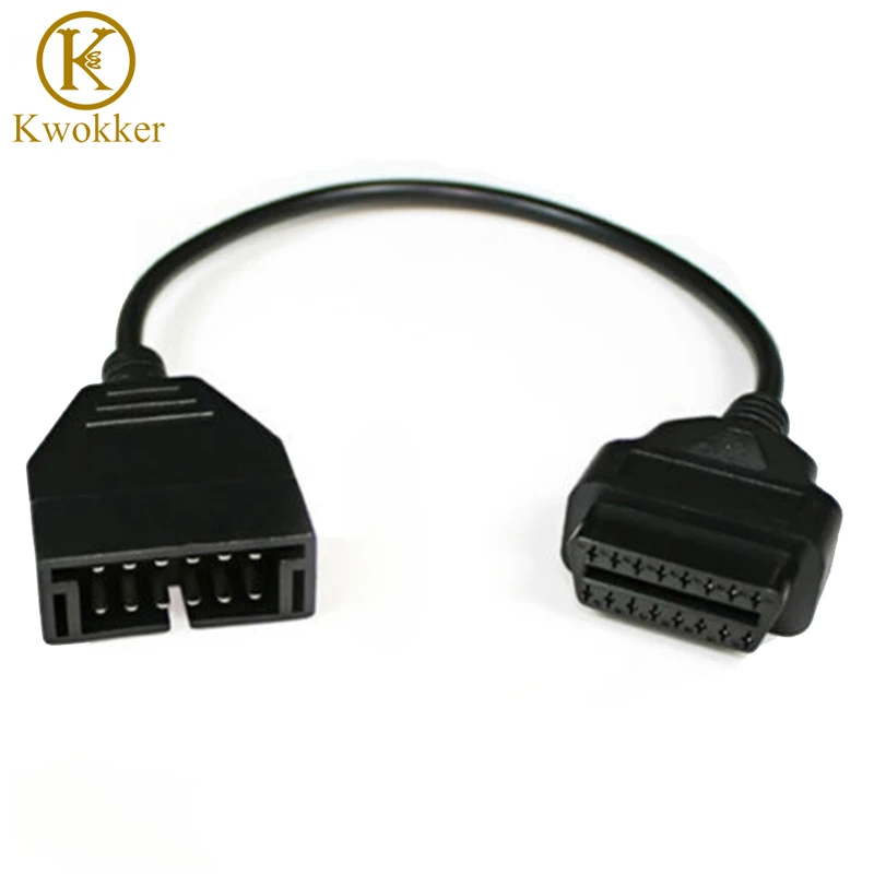 Кабель соединитель KWOKKER OBD OBD2 для g m 12 Pin штекер 16 гнездо 2 транспортного средства CNP