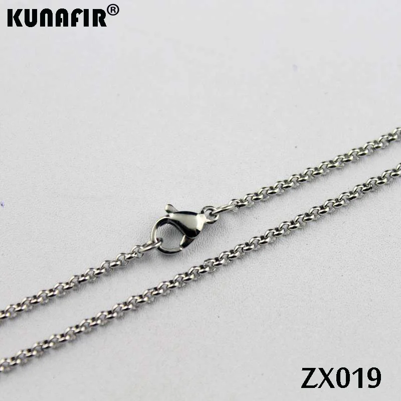 Цепочка Из Нержавеющей Стали с круглыми звеньями 14 38 дюймов 2 мм 10 шт. 500 ZX019|fashion