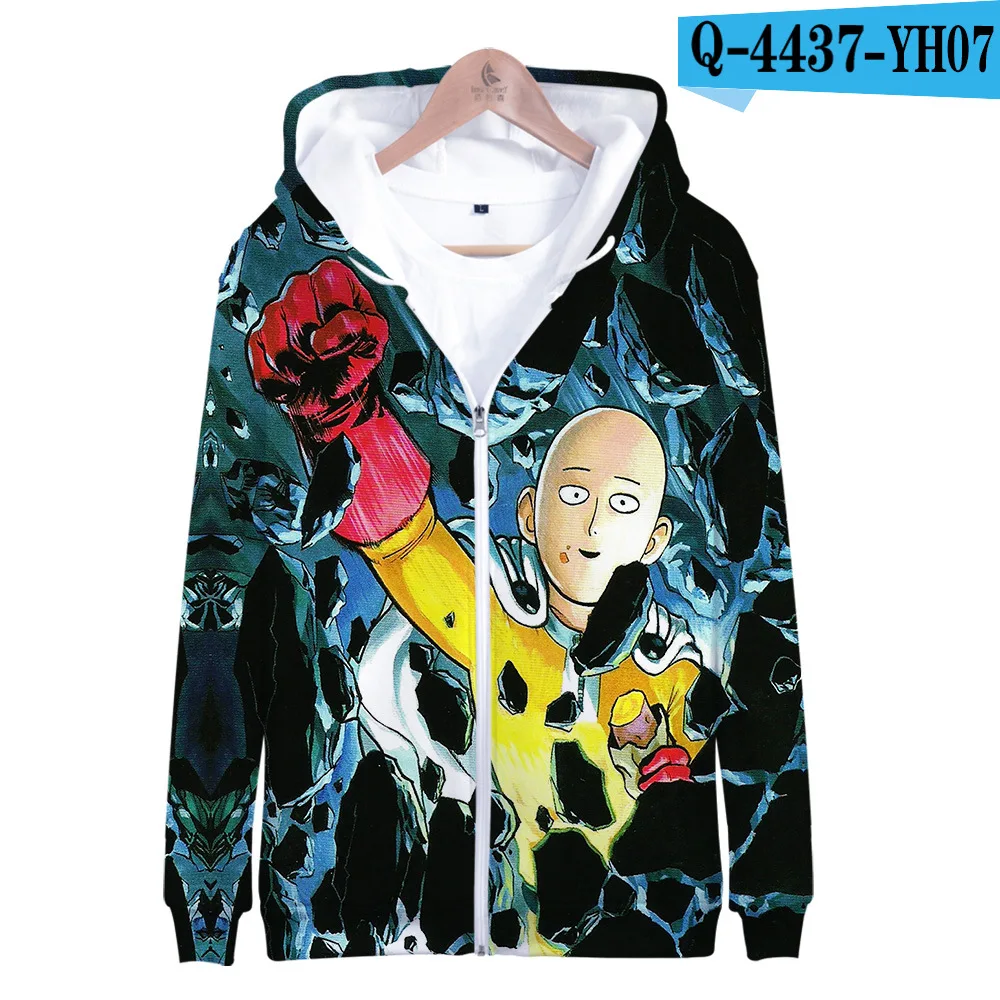 One Punch Man сезон 2 3D японские толстовки с капюшоном на молнии для женщин и мужчин