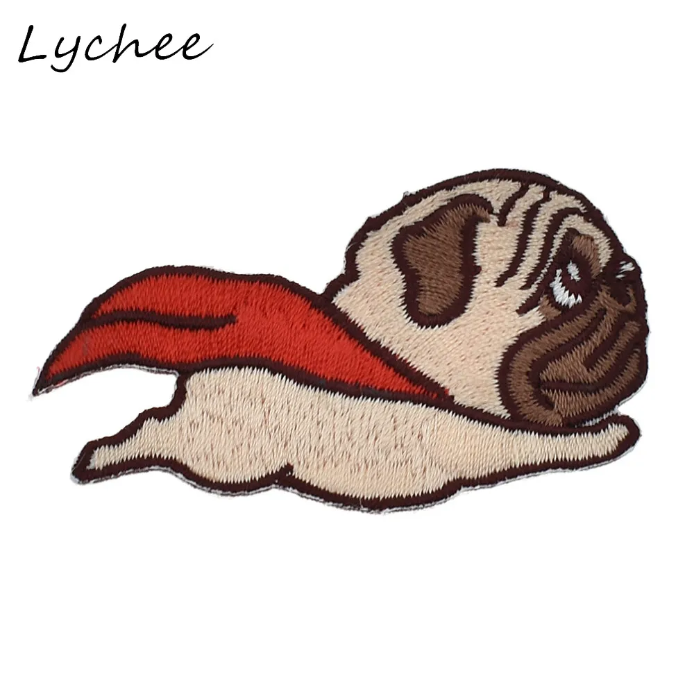 Милая мультяшная ткань Lychee с вышивкой в виде животных фоторемонт украшение