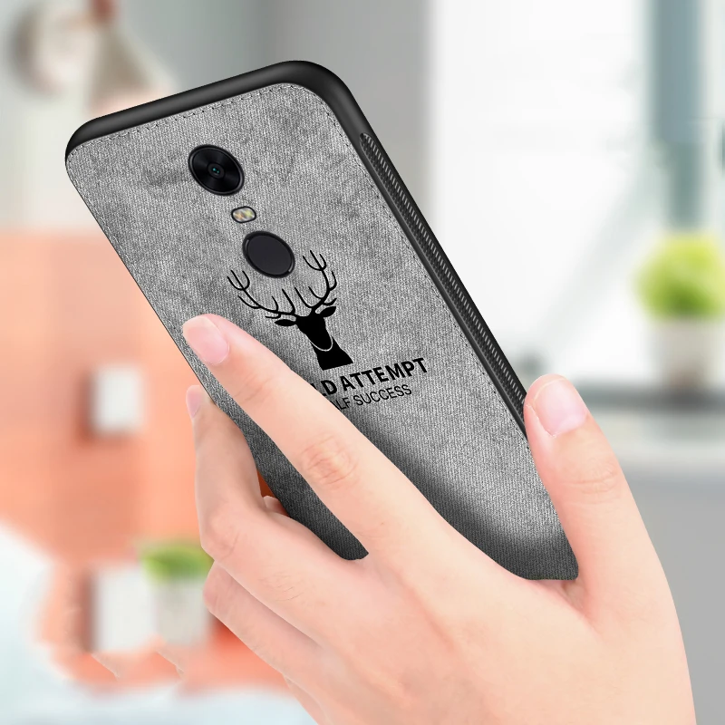 Тканевый чехол для Xiaomi Redmi Note 4X классический тканевый матовый мягкий жесткий Xiomi 4