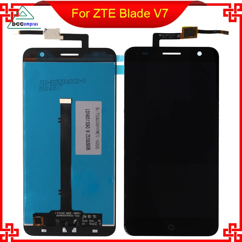 ЖК дисплей в сборе для ZTE Blade V7 + фотоэкран телефона Бесплатная доставка и