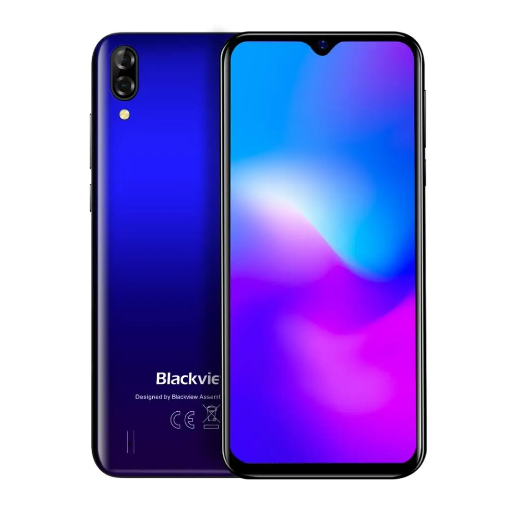 Смартфон Blackview A60 Pro экран Waterdrop 6 088 дюйма MTK6761 3 ГБ 16 Android 9 0 4080 мАч сканер отпечатка