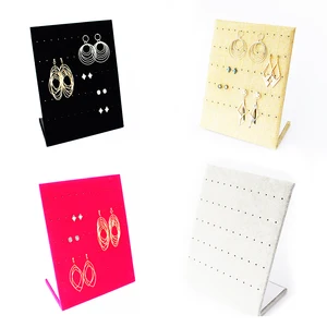 SZanbana многоцветный 30 пар L-образный бархатный Органайзер, подставка для украшений, держатель, полка, чехол, лоток