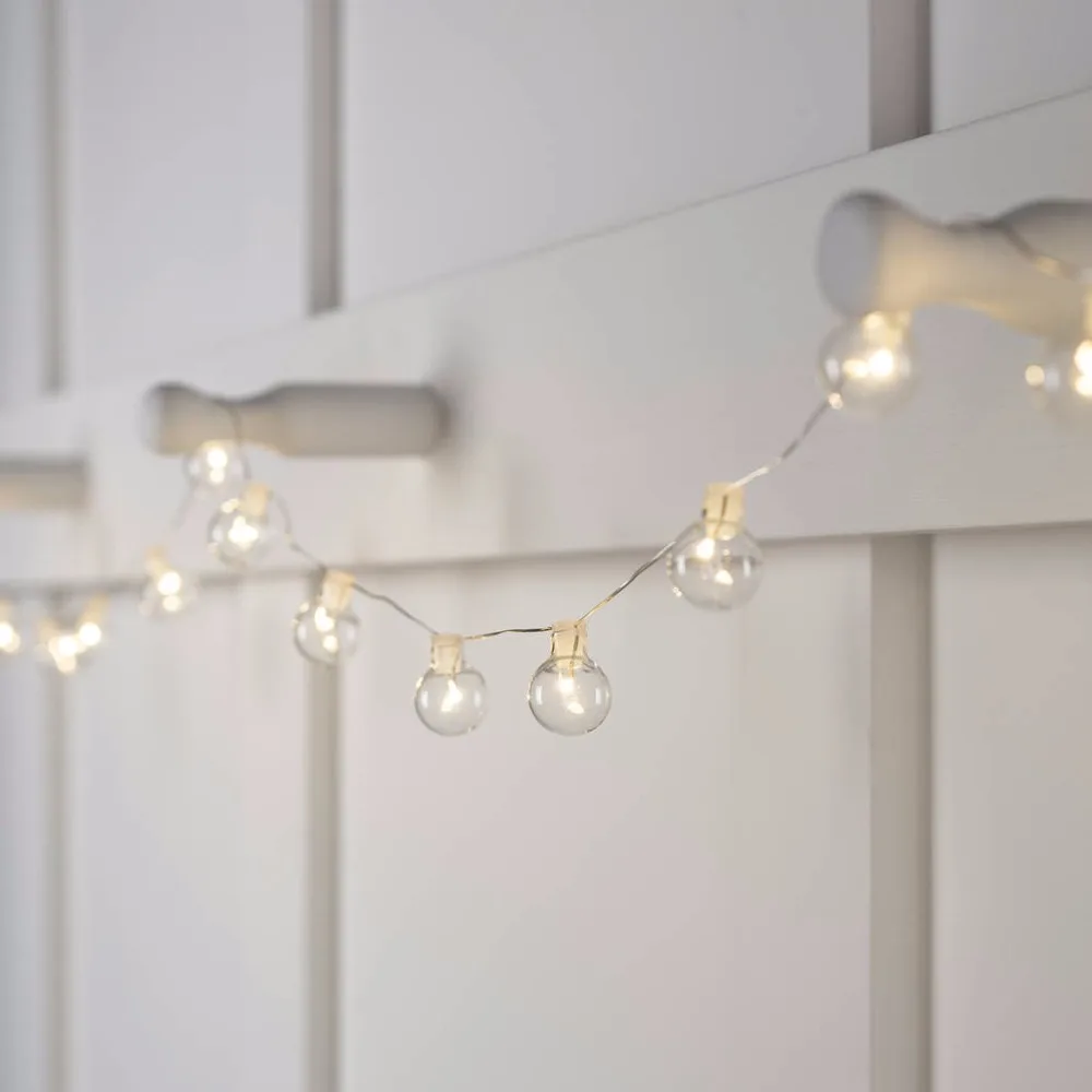 Гирлянда светодиодная с теплым белым/серебристым проводом|fairy lights warm white|fairy