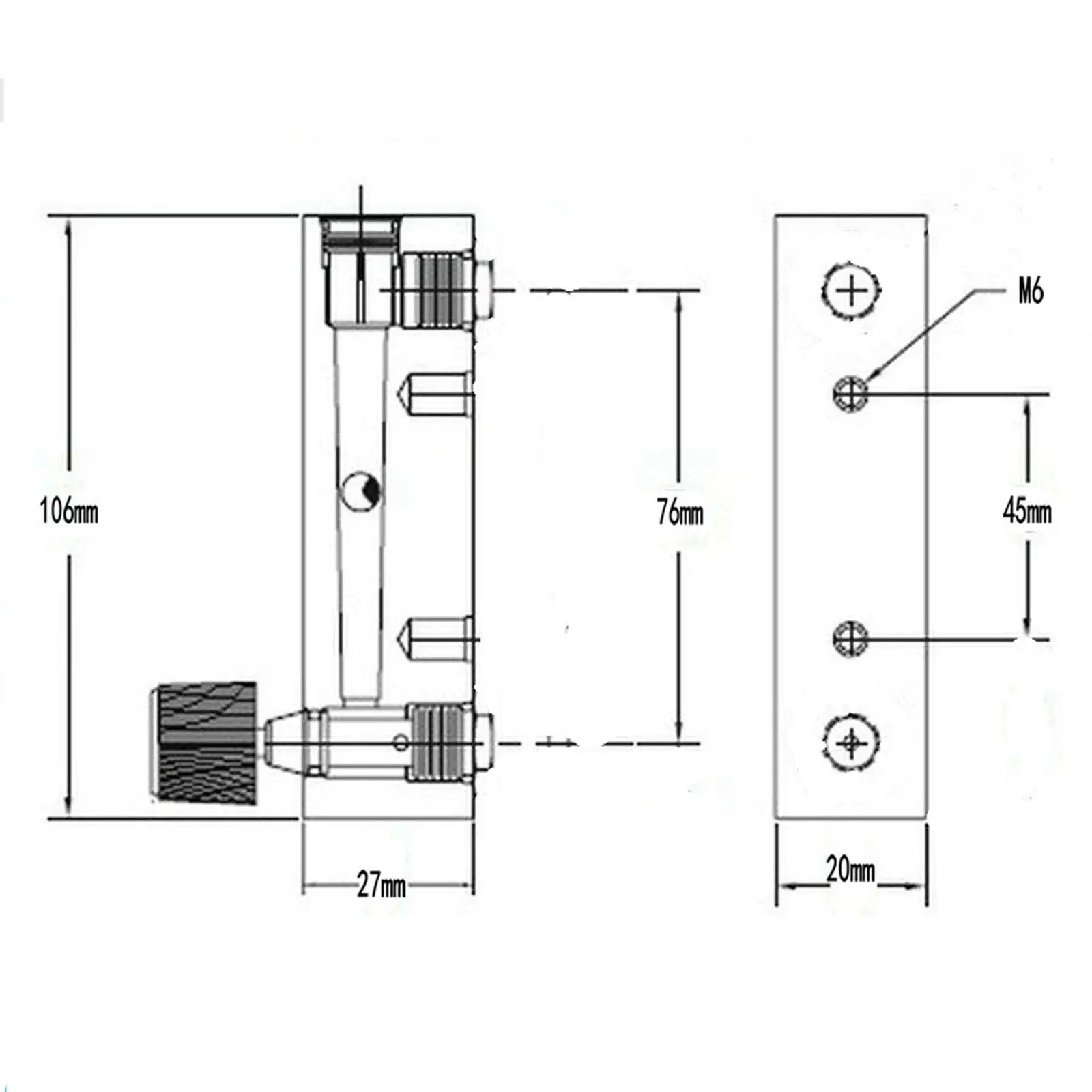 Description Picture 2 of item0.1-0.4 0.1-1 0.5-5 1-10 1.5-15  2-20L/min LZM-6T N2 Nitrogen Flowmeter Rotameter With Valve Push In 6mm Tube Pressure 0.1Mpa