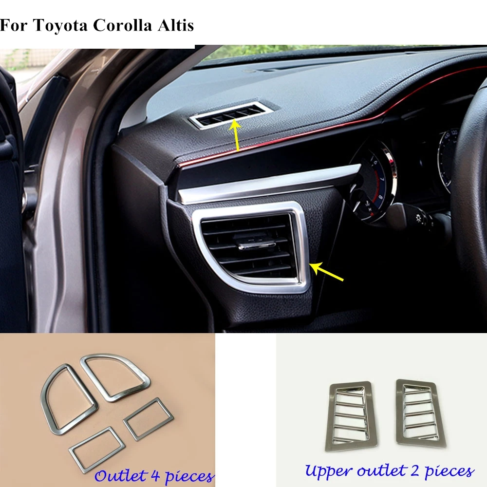 Для Toyota Corolla Altis 2014 2015 2016 автомобильные аксессуары для отделки вентиляционное