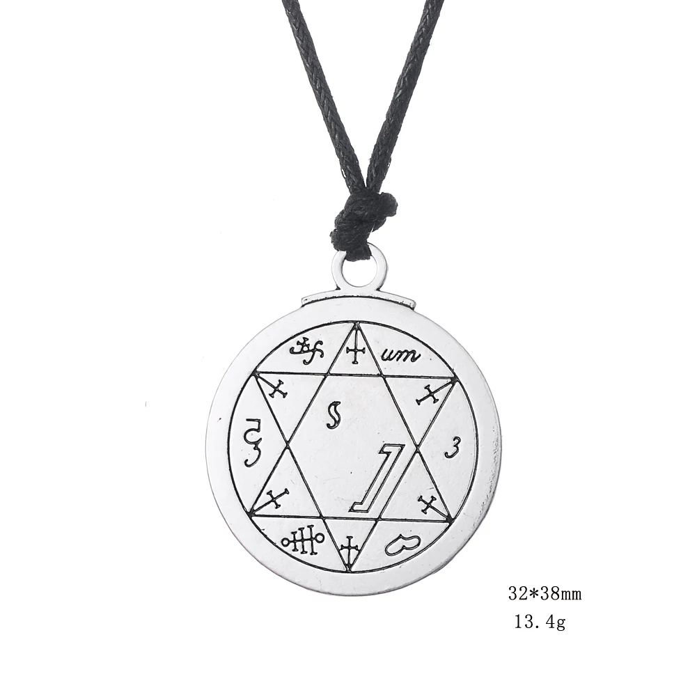 5 SKYRIM Винтаж Wicca тетраграмматон пентаграмма кулон Пентакль ожерелье Соломон талисман амулет ювелирные изделия для мужчин Рождественский подарок - Окраска металла: 5