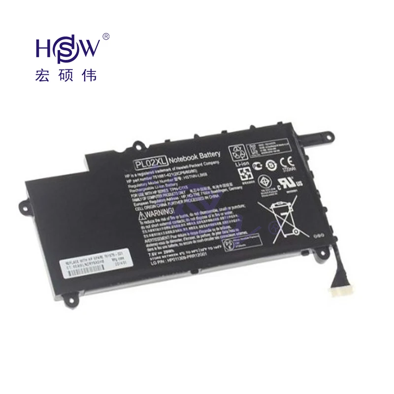 HSW Бесплатная доставка 751875-001 HSTNN-LB6B PL02XL Аккумулятор для ноутбука HP Pavilion 11 X360 Серии
