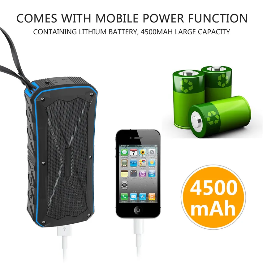 Bluetooth динамик 16 Вт Powerbank для телефона Беспроводная колонка с микрофоном колонки
