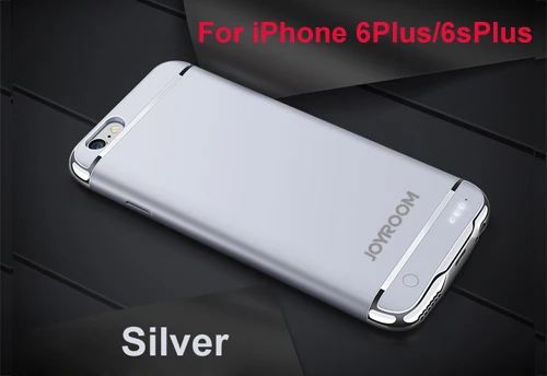 silver for i6 6splus Высококачественный портативный чехол для телефона с зарядкой батареи для iphone 7 6 6s Plus зарядное устройство чехол для iphone 6 6s 7 Чехол для резервного копирования - Цвет: silver for i6 6splus