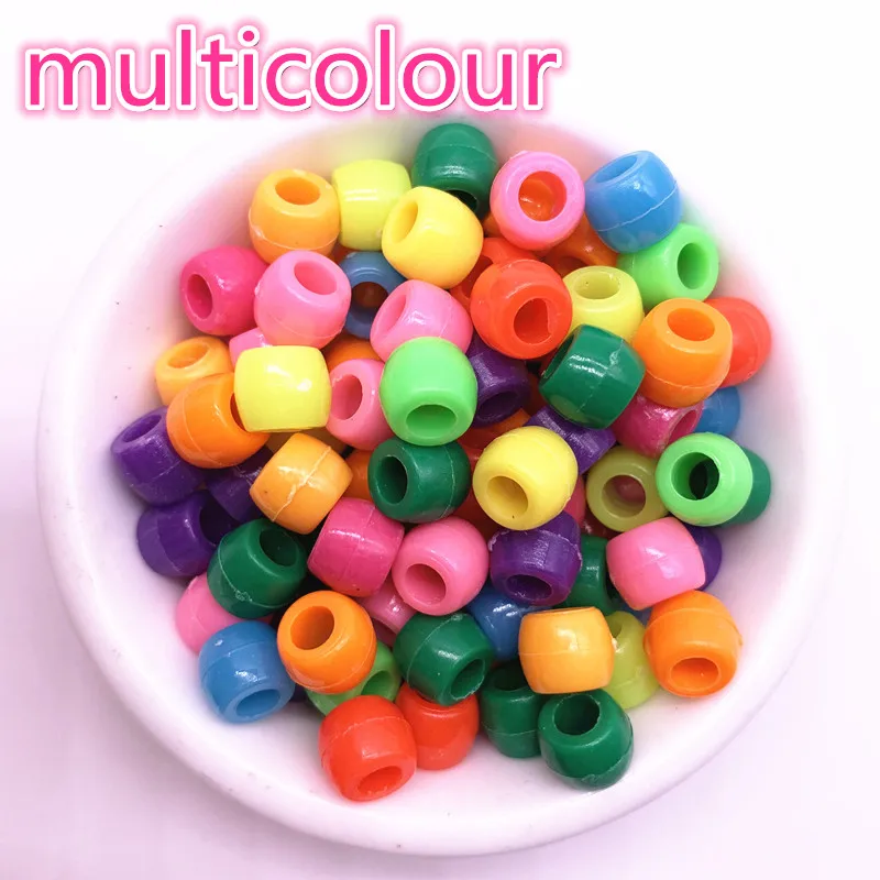 12multicolour Новые 50 шт 8 мм круглые пластмассовые бусины распорные бусины для самостоятельного изготовления ювелирных изделий браслет ручной работы - Цвет: 12multicolour