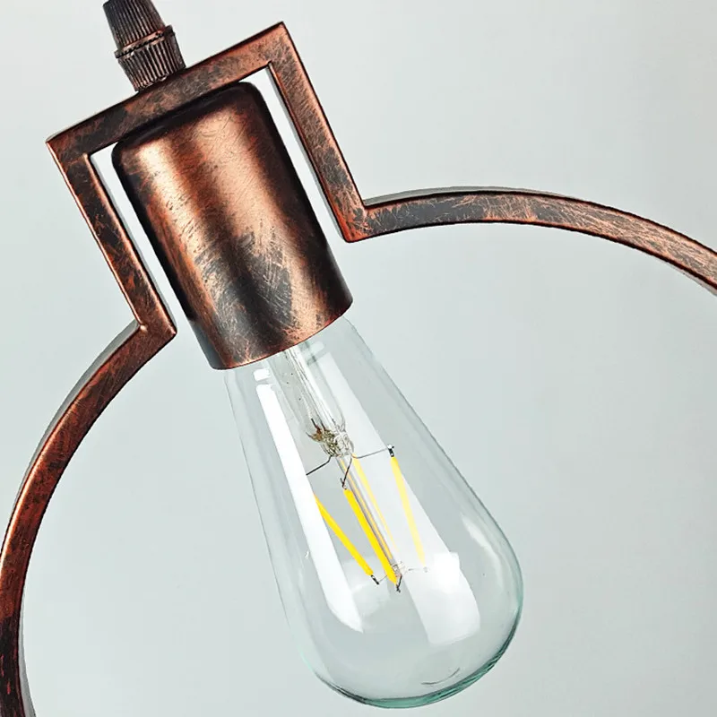 Ретро промышленный подвесной светильник в стиле велосипеда с железным проходом