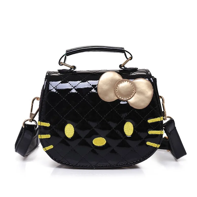 Hello kitty рисунки из мультфильма ПВХ Милые обувь для девочек косой пакет детей