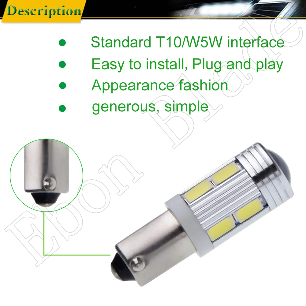2 шт. H21W BAY9S BA9S T4W BAX9S H6W 5630 10SMD светодиодный автоматический обратный светильник поворота угловая лампочка боковая Лампа Белый, работающего на постоянном токе 12 В в стайлинга автомобилей