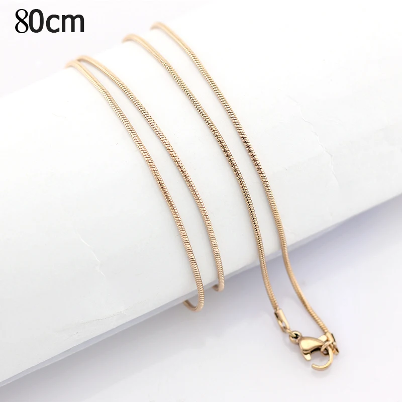 2017 оптовая продажа роскошные несексапильные цепи золотого/розового золота 80 см