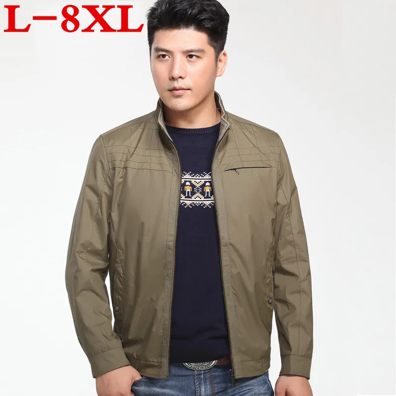 Большие размеры 8XL 7X Для мужчин куртка Демисезонный модные пальто 2018 Новое