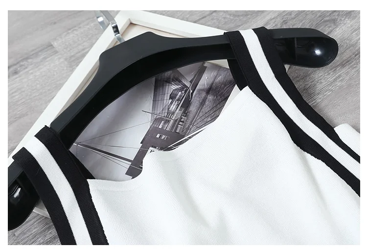 Женский полосатый топик комплект со штанами короткая стильная рубашка с ремнями