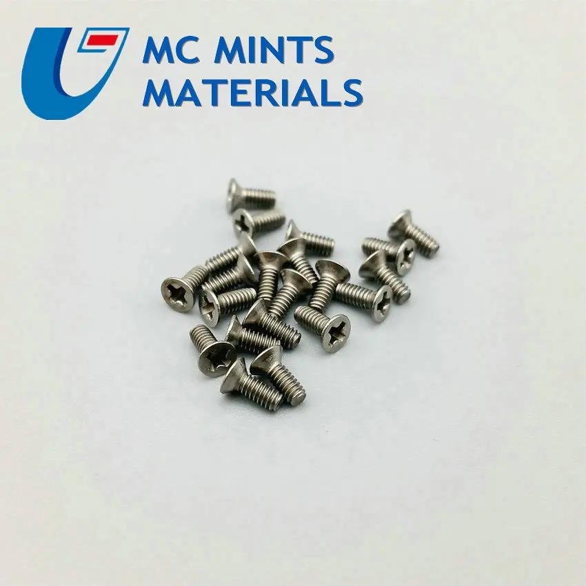 M2.5 x4-10mm Ti Болт, титан болт с плоской перекрестной головкой Ti цвет не полированный класс 2 титановый винт титан крепеж 10 шт