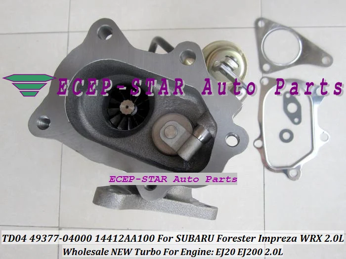 Бесплатная доставка турбо для SUBARU Forester Impreza WRX EJ200 EJ20 2.0L TD04L 49377-04000 49377 04000 14412-AA100