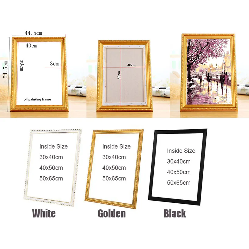 DIY Фото Рамки картина по номерам Внешняя рамка 30x40 см Комбинации уникальный подарок стены искусства живопись домашний декор