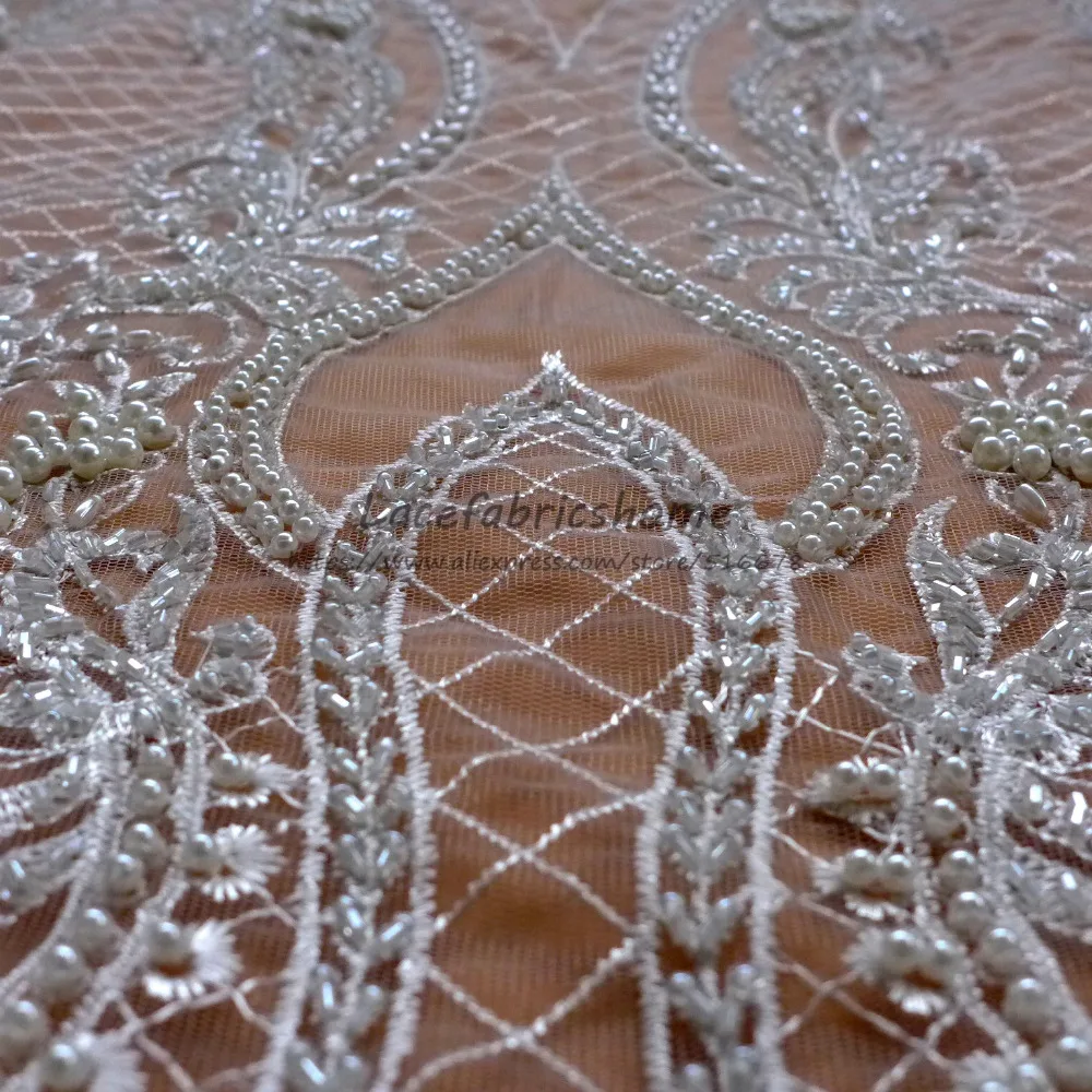 Кружевная ткань для свадебного платья ручной работы 51 дюйм 1 ярд|dress lace fabric|wedding dress