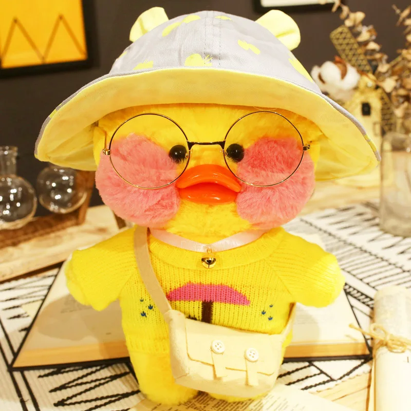 Kawaii Lalafanfan кафе Гиалуроновая кислота утка плюшевая игрушка по мотивам