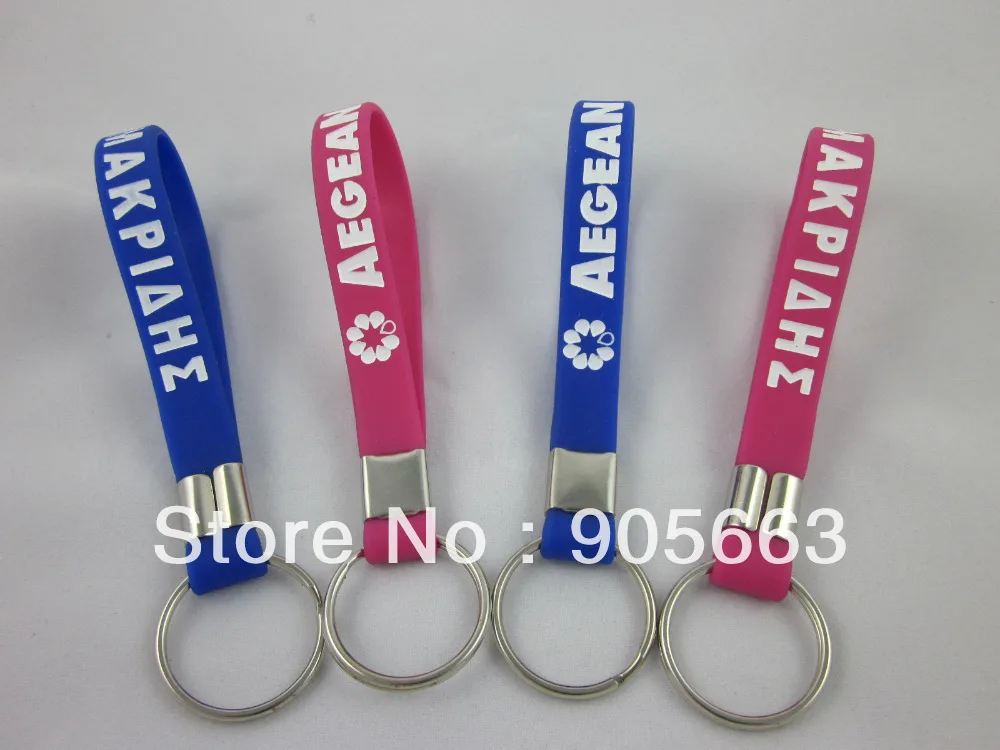 Custom design silicon key holder debossed logo colour filled in promotion gift keyring 100pcs/lot|gifts for graphic designers|gift bag with logogift