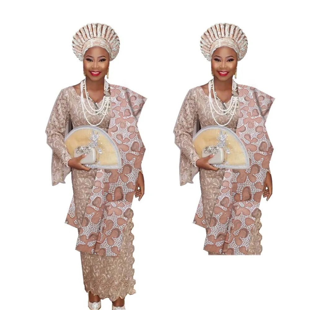 Бесплатная доставка aso oke для Африканской свадьбы Африканский головной убор с