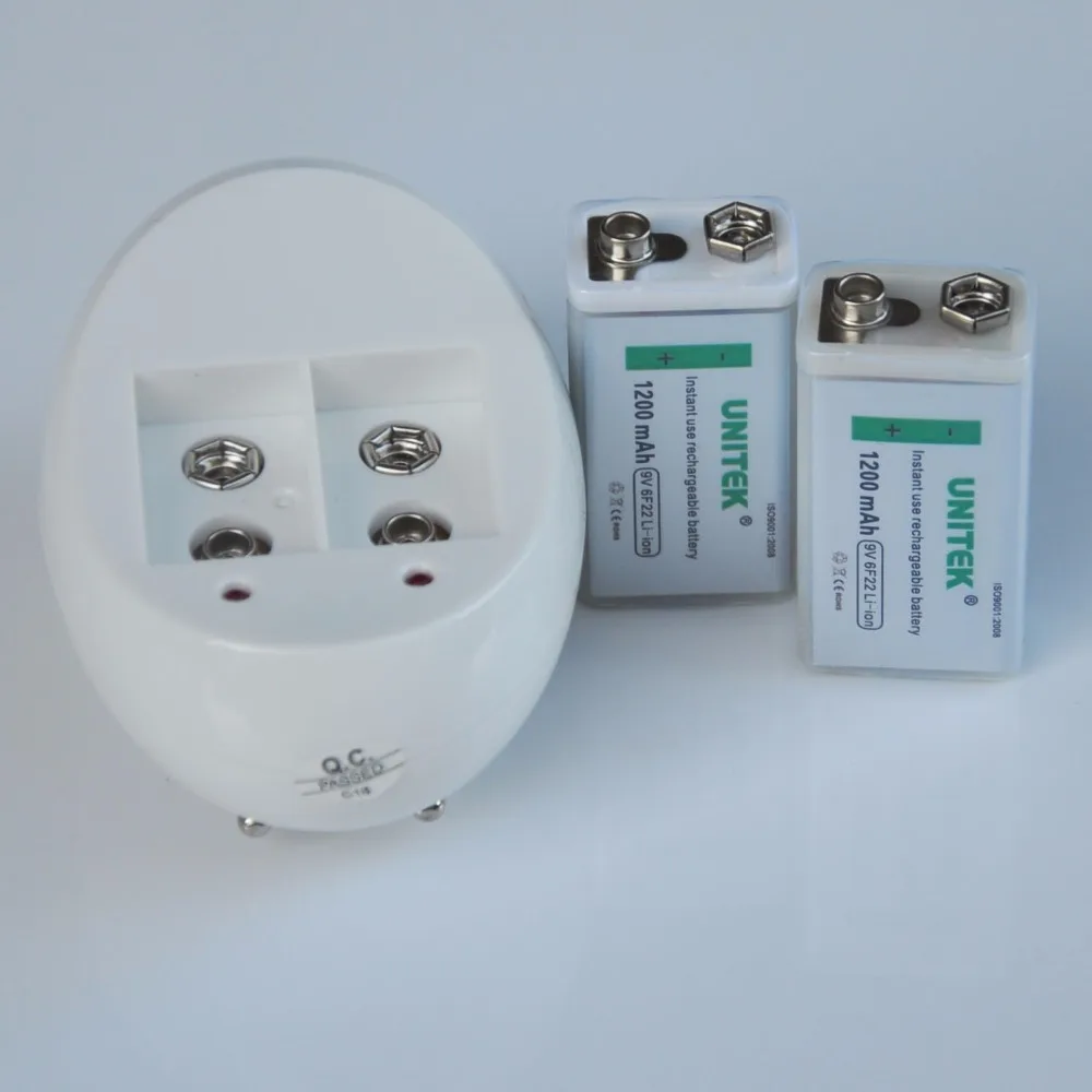 Перезаряжаемый литий-ионный аккумулятор 6F22 2-4 шт. USB 9 в 1200 мач + зарядное