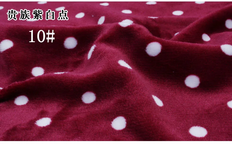 10 # синяя ткань из микрофибры с принтом в горошек Высококачественная супер мягкая