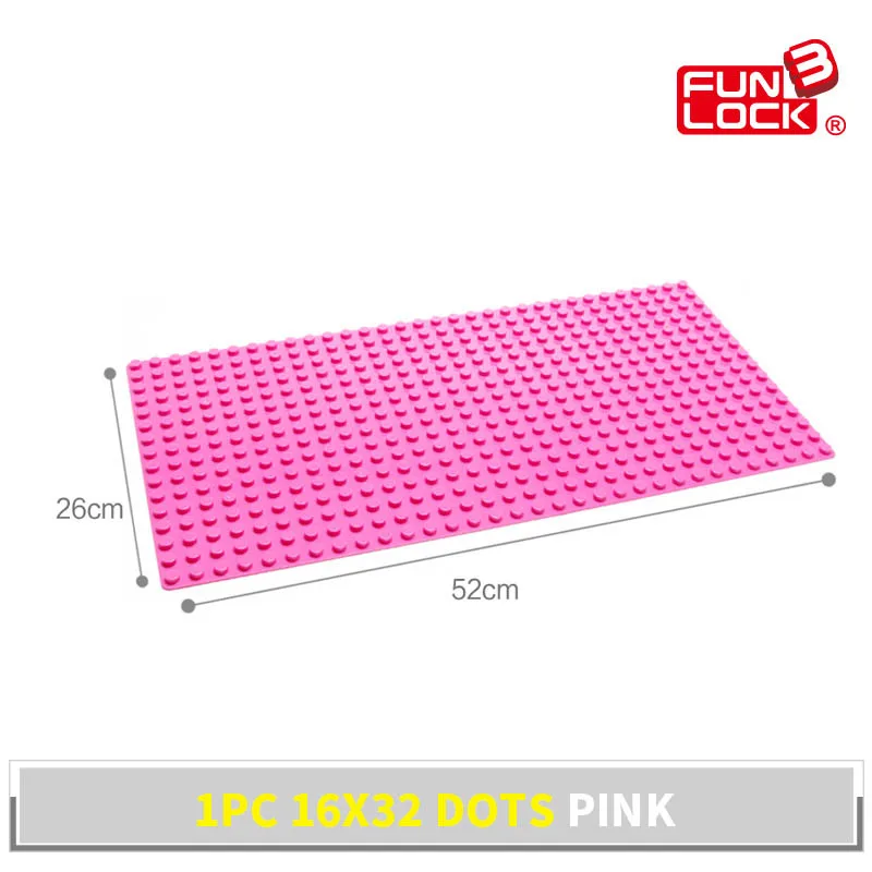 Funlock Duplo строительные блоки игрушки 16*32 Dot Baseboard кирпичи Базовая пластина в сборе
