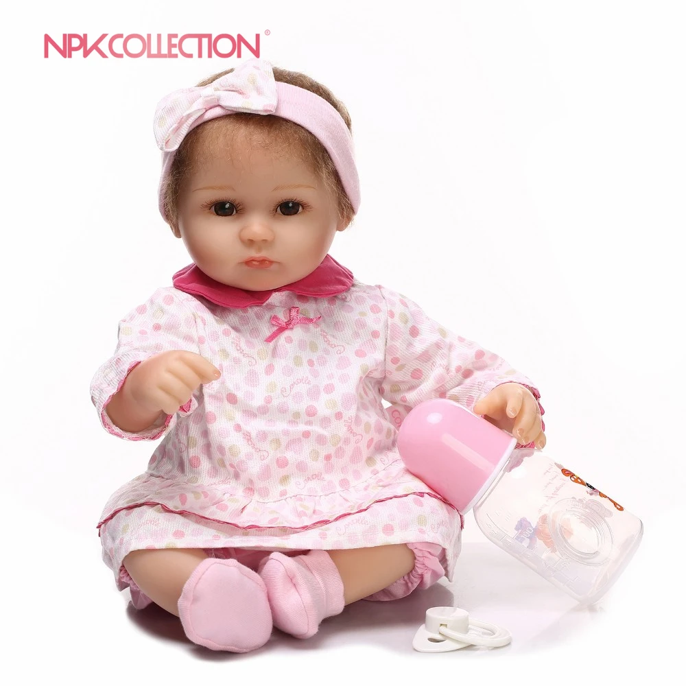 

NPK 18inch handmade reborn baby doll silicone vinyl soft real touch Christmas Gifts toys for childs