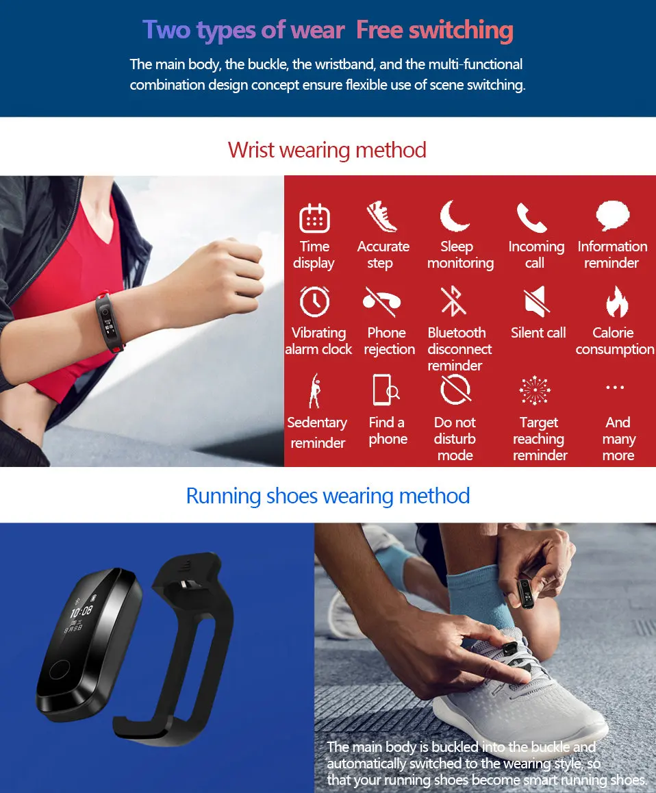 Продукт huawei Honor Band 4 Беговая Версия смарт-браслет башмак-пряжка Land Impact Sleep Snap Monitor