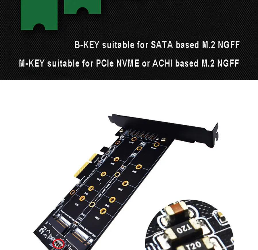 PCIe на SATA адаптер M2 NGFF SSD NVME M ключ B к PCI-e 3,0X4X8X16 размер 2230~ 2280 M.2 SSD Контроллер конвертер карты
