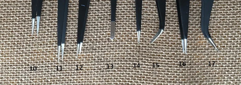 Антистатический набор пинцетов ESD 10 17 хорошего качества для паяльной станции
