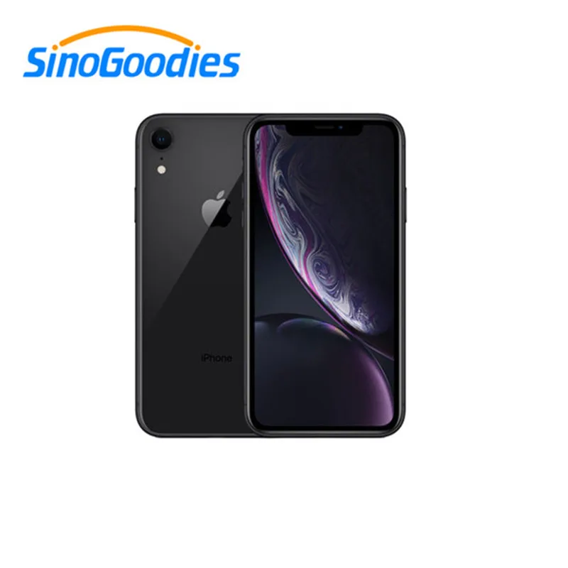 Apple iPhone XR разблокированный мобильный телефон полный экран Face ID 4G LTE 6," шестиядерный 12MP и 7MP 3GB rom 64 GB/128 GB/256 GB - Цвет: Черный