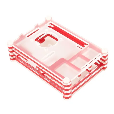 Just red case Для Raspberry Pi 3 Чехол 9 слой акриловая крышка оболочка коробка Вентилятор охлаждения и радиатор для Raspberry Pi 3 Model B+ Плюс Горячая Распродажа - Цвет: Just red case