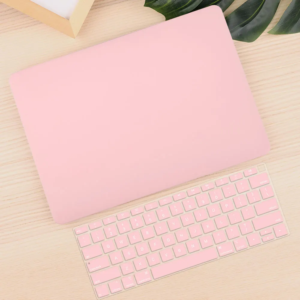 Для Macbook Air 11 12 13 A1466 A1932 Touch ID Pro retina 13," 15,4 для нового Macbook Pro 13 15 Touch Bar Жесткий Чехол для ноутбука - Цвет: Matte baby pink