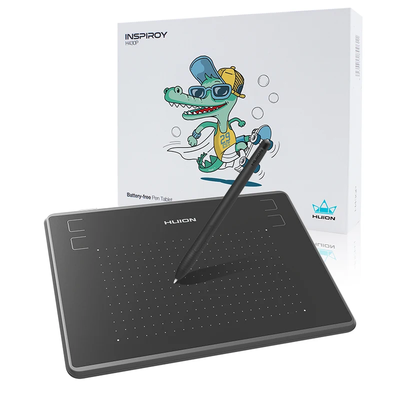 HUION H430P 4x3 дюймов Ультралегкая цифровая ручка планшет графический планшет с батарейным стилусом(идеально подходит для osu