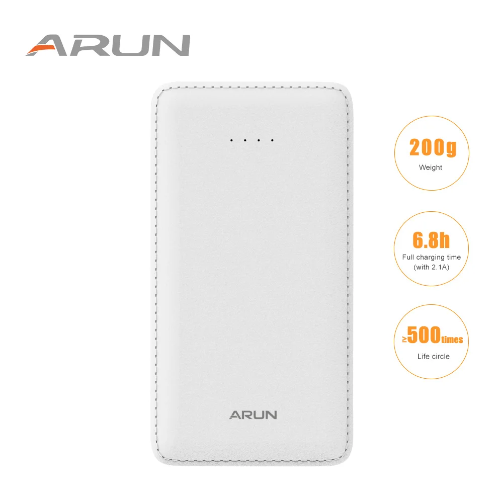 ARUN 10000mah Fast Charger Dual USB Power Bank Colorful Mobile With LED Torch and Indicator for iPhone Tablet Xiaomi HTC etc | Мобильные