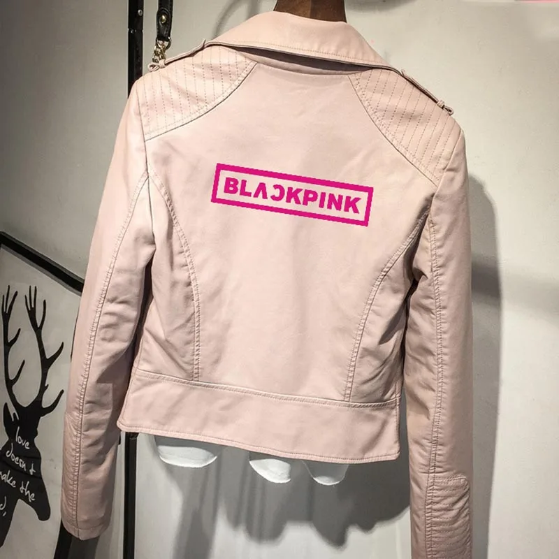 Kpop BLACKPINK корейские зауженные кожаные куртки хорошего качества Женская мода уличная куртка Новая мода короткая куртка одежда - Цвет: 10