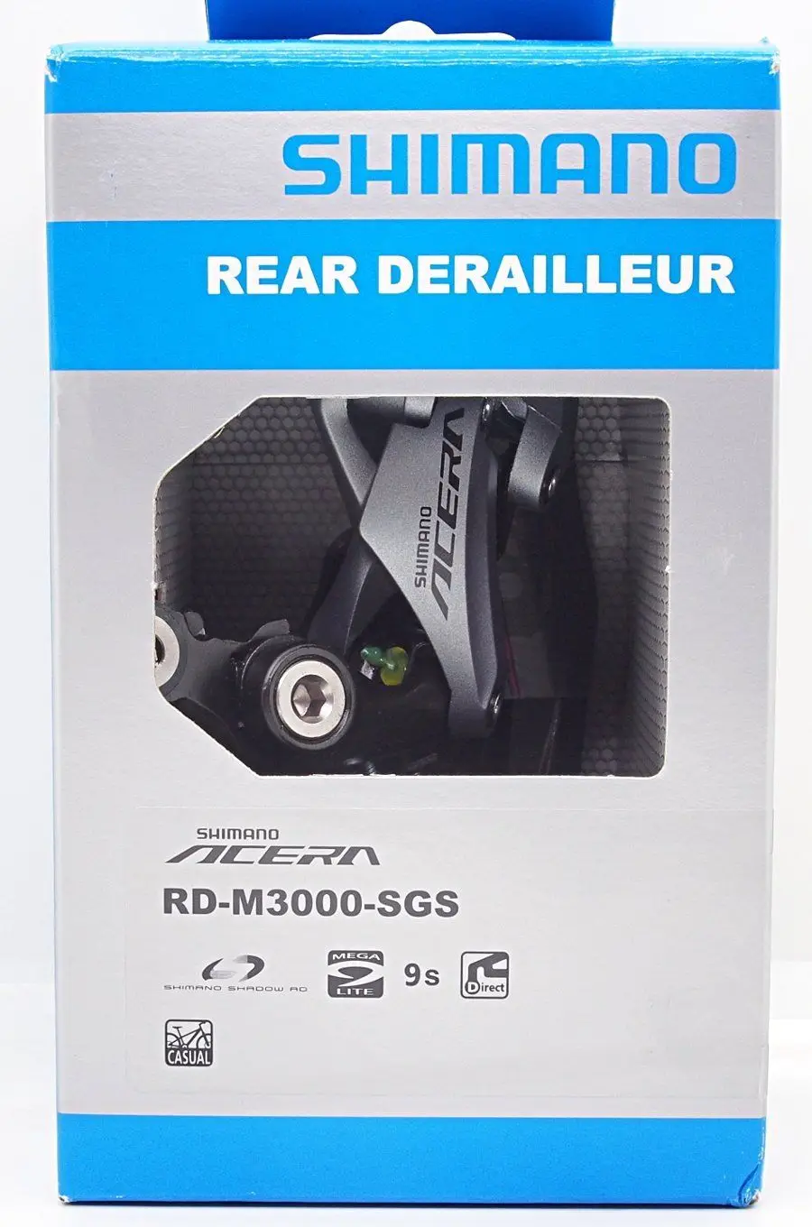 Оригинальный Shimano ACERA RD M3000 велосипед задний переключатель 9 скоростной SGS длинная