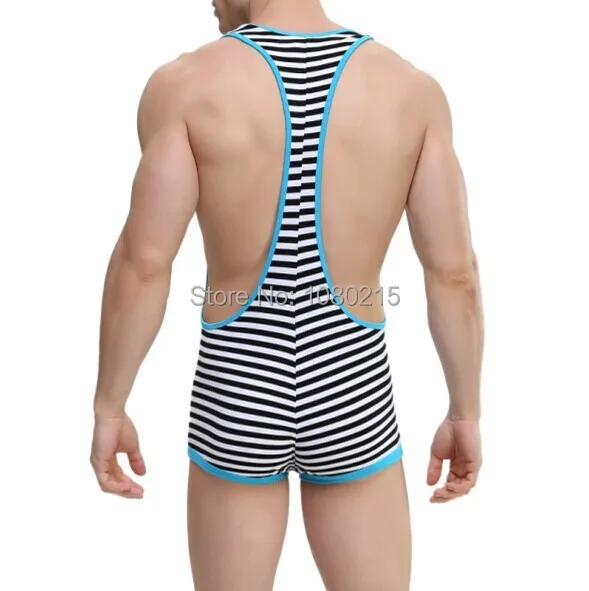 Сексуальное Мужское боди комбинезон нижнее белье боксеры шорты трико борцовка