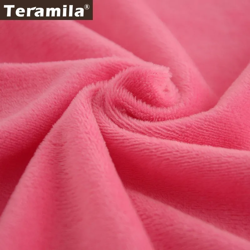 40x50cm Teramila сплошной цвет вельбоа плюшевая ткань метр мягкая фланелевая ткань Telas 40X50 см подушка DIY одеяло зимняя одежда простыня игрушки - Цвет: 40x50cm